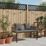 Casa si Gradina - Gradina si terasa - Mobilier exterior - Bancute de gradina - Banca de exterior cu perna Gri si gri inchis 117 x 54 x 74.5 cm - Infinity.ro