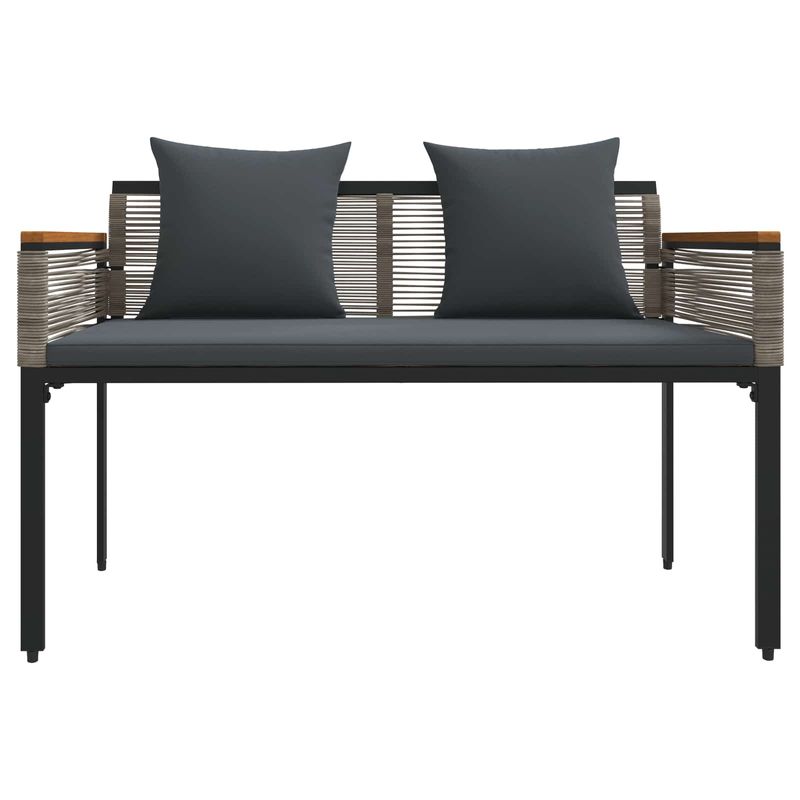 Casa si Gradina - Gradina si terasa - Mobilier exterior - Bancute de gradina - Banca de exterior cu perna Gri si gri inchis 117 x 54 x 74.5 cm - Infinity.ro