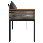 Casa si Gradina - Gradina si terasa - Mobilier exterior - Bancute de gradina - Banca de exterior cu perna Gri si gri inchis 117 x 54 x 74.5 cm - Infinity.ro
