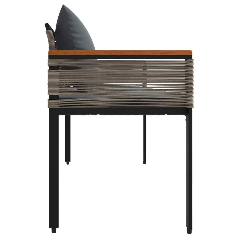 Casa si Gradina - Gradina si terasa - Mobilier exterior - Bancute de gradina - Banca de exterior cu perna Gri si gri inchis 117 x 54 x 74.5 cm - Infinity.ro