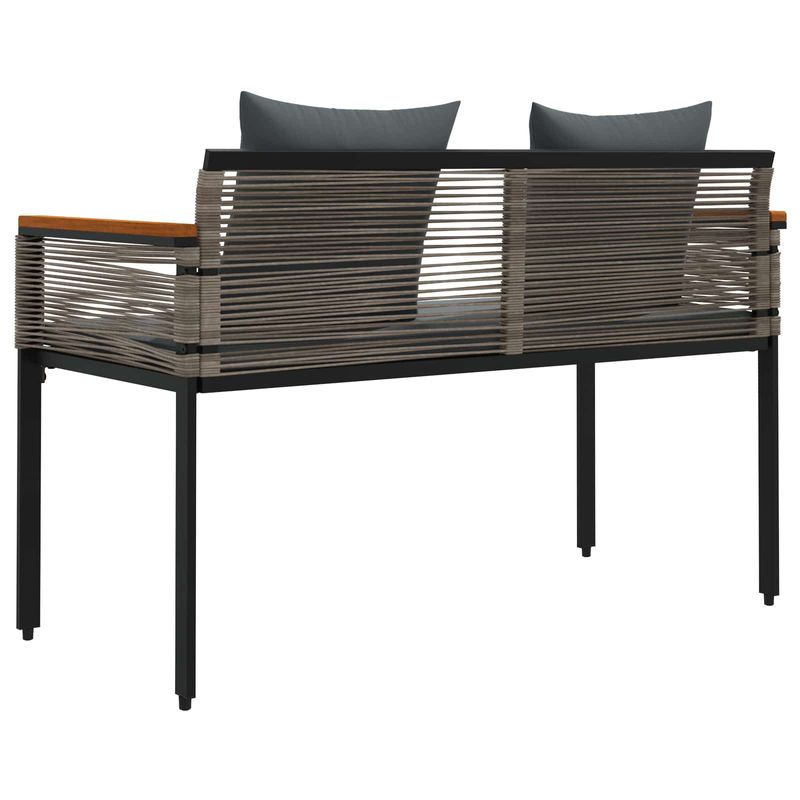 Casa si Gradina - Gradina si terasa - Mobilier exterior - Bancute de gradina - Banca de exterior cu perna Gri si gri inchis 117 x 54 x 74.5 cm - Infinity.ro