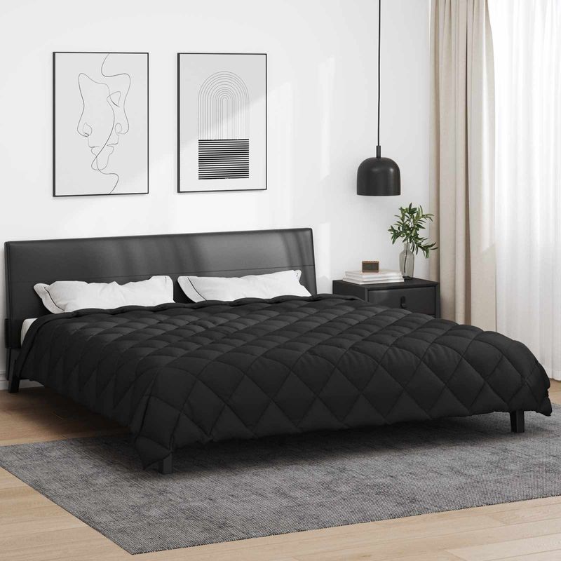 Casa si Gradina - Textile si covoare - Pături și cuverturi - Pături - Duvet de iarna Negru 240 x 200 cm Microfibra - Infinity.ro
