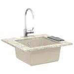 Casa si Gradina - Sanitare - Chiuveta bucatarie si accesorii - Chiuvete bucatarie - Chiuveta Bej 430 x 460 mm 80% Quartz si 20% Rasina - Infinity.ro