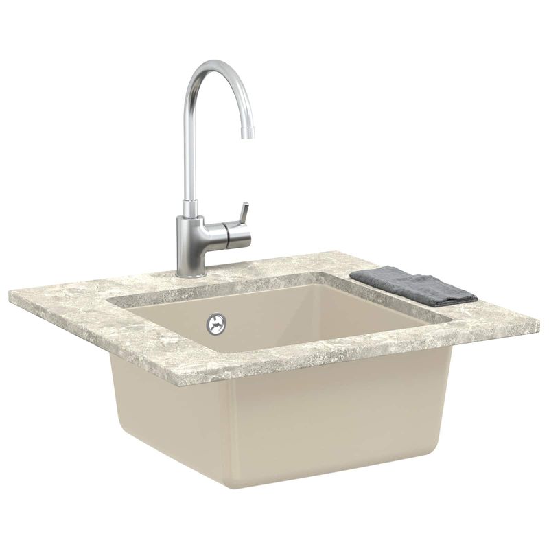 Casa si Gradina - Sanitare - Chiuveta bucatarie si accesorii - Chiuvete bucatarie - Chiuveta Bej 430 x 460 mm 80% Quartz si 20% Rasina - Infinity.ro