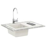 Casa si Gradina - Sanitare - Chiuveta bucatarie si accesorii - Chiuvete bucatarie - Chiuveta Alb 670 x 460 mm 80% Quartz si 20% Rasina - Infinity.ro