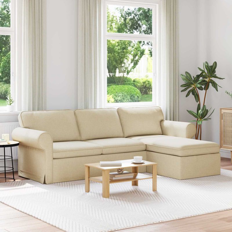 Casa si Gradina - Mobilier - Canapele si coltare - Canapele - Canapea 210cm Crem Metal - Infinity.ro