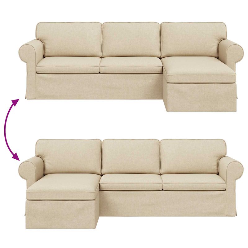Casa si Gradina - Mobilier - Canapele si coltare - Canapele - Canapea 210cm Crem Metal - Infinity.ro