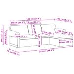 Casa si Gradina - Mobilier - Canapele si coltare - Canapele - Canapea 210cm Crem Metal - Infinity.ro