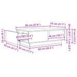 Casa si Gradina - Mobilier - Mese si birouri - Masute de cafea - Masa de cafea Stejar Negru 95 x 55 x 31 cm Lemn compozit - Infinity.ro