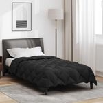 Casa si Gradina - Textile si covoare - Perne si pilote - Pilote - Duvet de iarna Negru 200 x 155 cm Microfibra - Infinity.ro