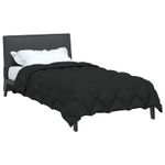 Casa si Gradina - Textile si covoare - Perne si pilote - Pilote - Duvet de iarna Negru 200 x 155 cm Microfibra - Infinity.ro