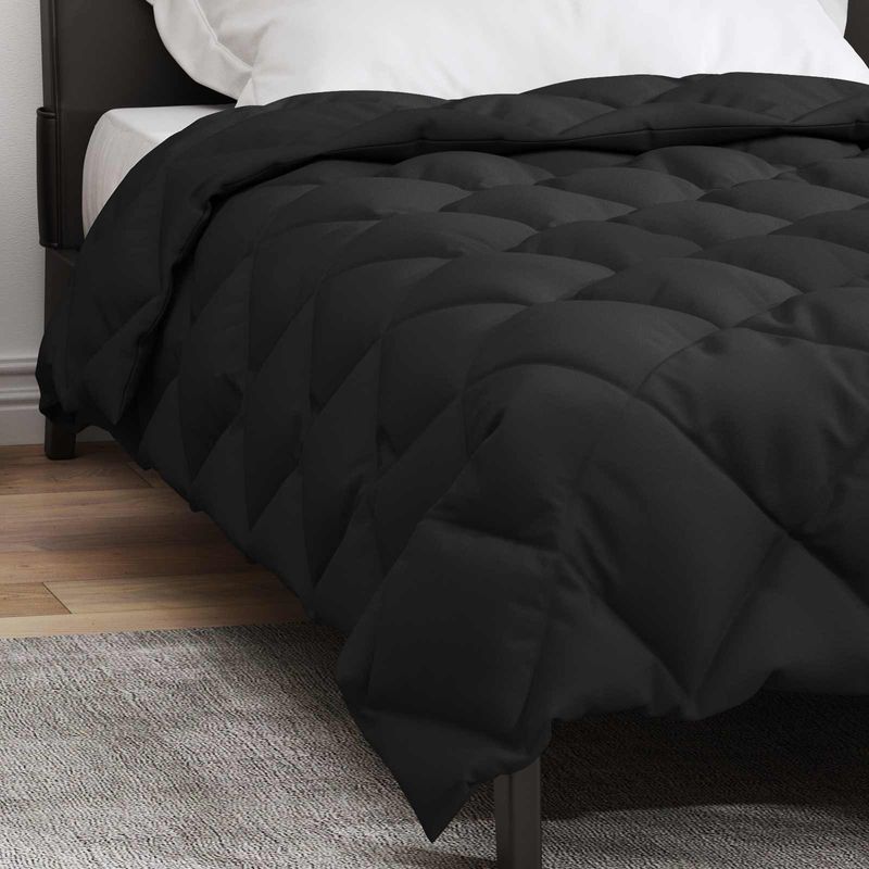 Casa si Gradina - Textile si covoare - Perne si pilote - Pilote - Duvet de iarna Negru 200 x 155 cm Microfibra - Infinity.ro