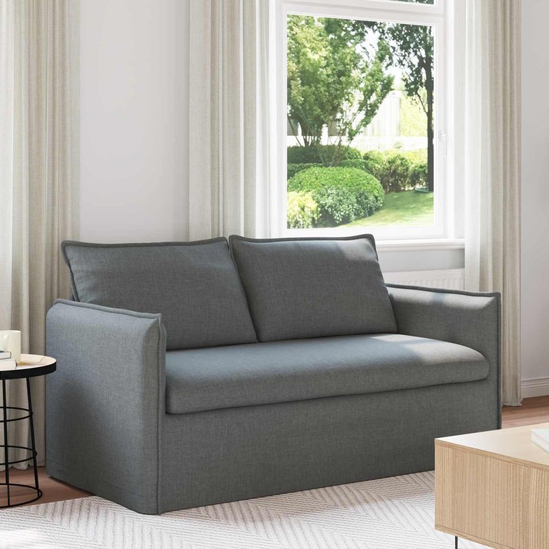 Casa si Gradina - Mobilier - Canapele si coltare - Canapele - Canapea 140cm Gri inchis Metal - Infinity.ro