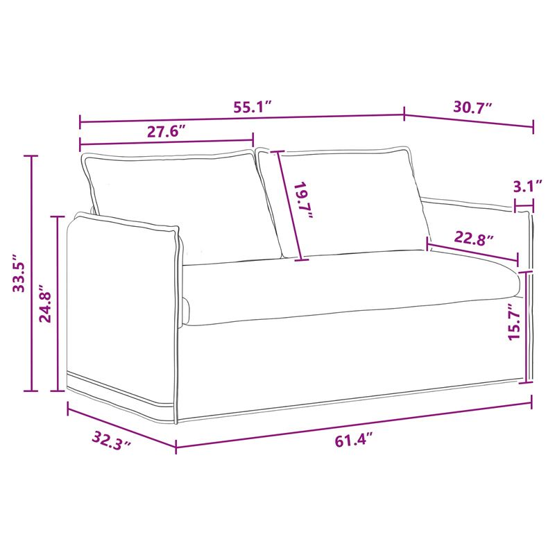 Casa si Gradina - Mobilier - Canapele si coltare - Canapele - Canapea 140cm Gri inchis Metal - Infinity.ro