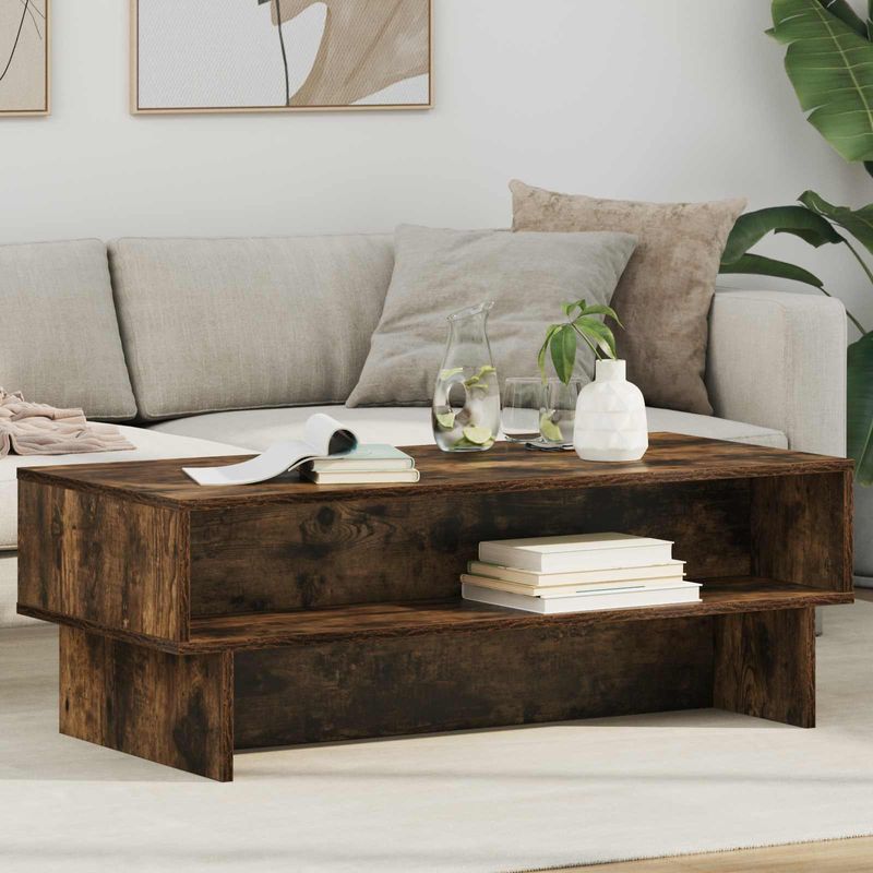 Casa si Gradina - Mobilier - Mese si birouri - Masute de cafea - Masa de cafea Stejar fumuriu 100 x 46 x 35 cm Lemn compozit - Infinity.ro