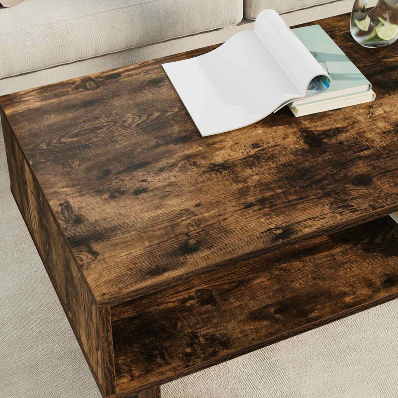 Casa si Gradina - Mobilier - Mese si birouri - Masute de cafea - Masa de cafea Stejar fumuriu 100 x 46 x 35 cm Lemn compozit - Infinity.ro