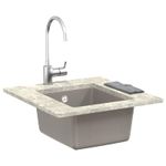 Casa si Gradina - Sanitare - Chiuveta bucatarie si accesorii - Chiuvete bucatarie - Chiuveta Gri 370 x 460 mm 80% Quartz si 20% Rasina - Infinity.ro