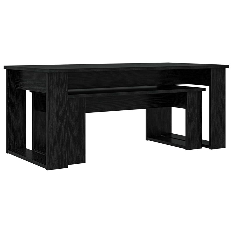 Casa si Gradina - Mobilier - Mese si birouri - Masute de cafea - Set de masute de cafea 2 pcs Stejar Negru Lemn compozit - Infinity.ro