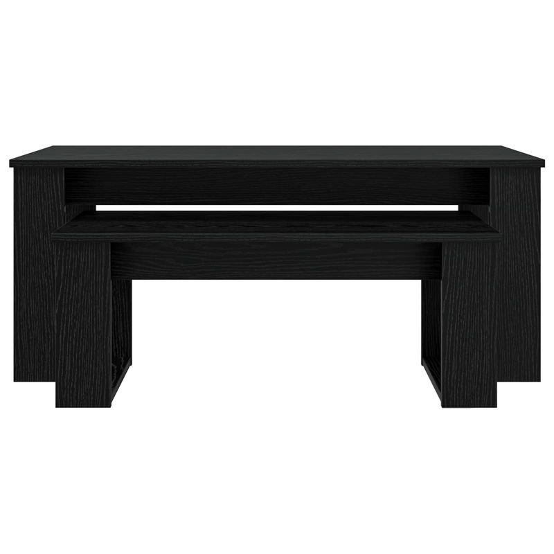 Casa si Gradina - Mobilier - Mese si birouri - Masute de cafea - Set de masute de cafea 2 pcs Stejar Negru Lemn compozit - Infinity.ro