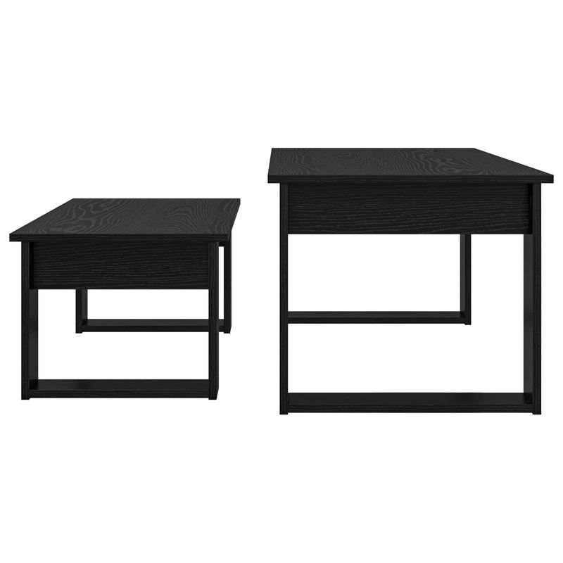 Casa si Gradina - Mobilier - Mese si birouri - Masute de cafea - Set de masute de cafea 2 pcs Stejar Negru Lemn compozit - Infinity.ro