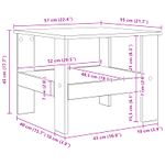 Casa si Gradina - Mobilier - Mese si birouri - Masute de cafea - Masa de cafea Gri Sonoma 57 x 55 x 45 cm Lemn compozit - Infinity.ro