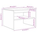Casa si Gradina - Mobilier - Mese si birouri - Masute de cafea - Masa de cafea Gri Sonoma 60 x 50 x 40 cm Lemn compozit - Infinity.ro