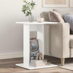 Casa si Gradina - Mobilier - Mese si birouri - Mese living - Masa laterala Alb 45 x 40 x 62,5 cm Lemn compozit - Infinity.ro