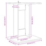 Casa si Gradina - Mobilier - Mese si birouri - Mese living - Masa laterala Stejar Negru 45 x 40 x 62,5 cm Lemn compozit - Infinity.ro