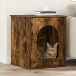 Petshop - Accesorii petshop - Jucarii animale - Ansambluri de joaca - Casa pentru pisici Stejar fumuriu 53 x 52 x 62 cm Lemn compozit - Infinity.ro