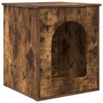 Petshop - Accesorii petshop - Jucarii animale - Ansambluri de joaca - Casa pentru pisici Stejar fumuriu 53 x 52 x 62 cm Lemn compozit - Infinity.ro