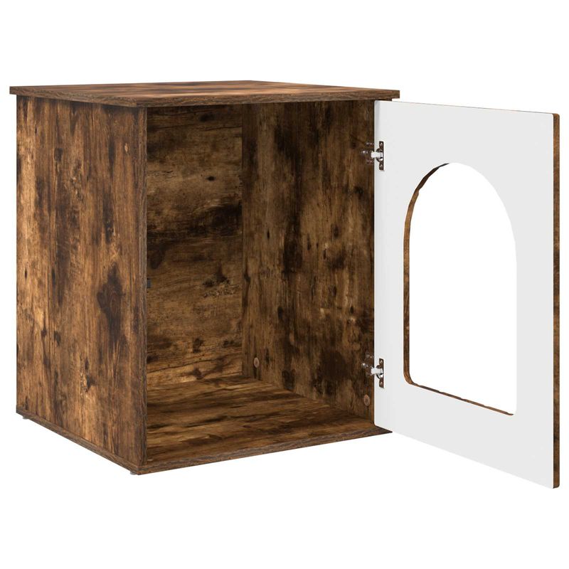 Petshop - Accesorii petshop - Jucarii animale - Ansambluri de joaca - Casa pentru pisici Stejar fumuriu 53 x 52 x 62 cm Lemn compozit - Infinity.ro