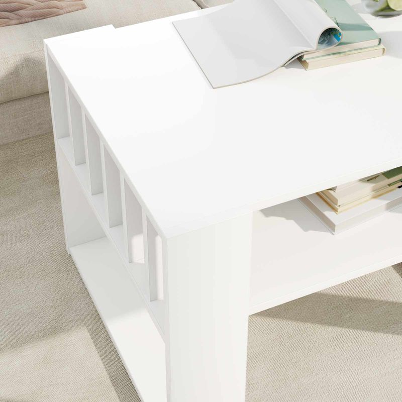 Casa si Gradina - Mobilier - Mese si birouri - Masute de cafea - Masa de cafea Alb 66 x 49,5 x 45 cm Lemn compozit - Infinity.ro