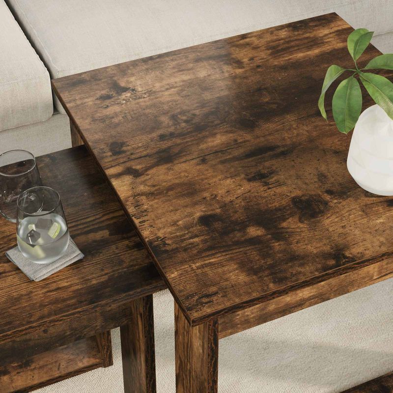 Casa si Gradina - Mobilier - Mese si birouri - Masute de cafea - Set de masute de cafea 2 pcs Stejar fumuriu Lemn compozit - Infinity.ro