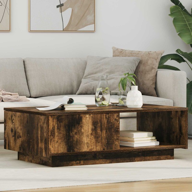 Casa si Gradina - Mobilier - Mese si birouri - Masute de cafea - Masa de cafea Stejar fumuriu 95 x 55 x 31 cm Lemn compozit - Infinity.ro