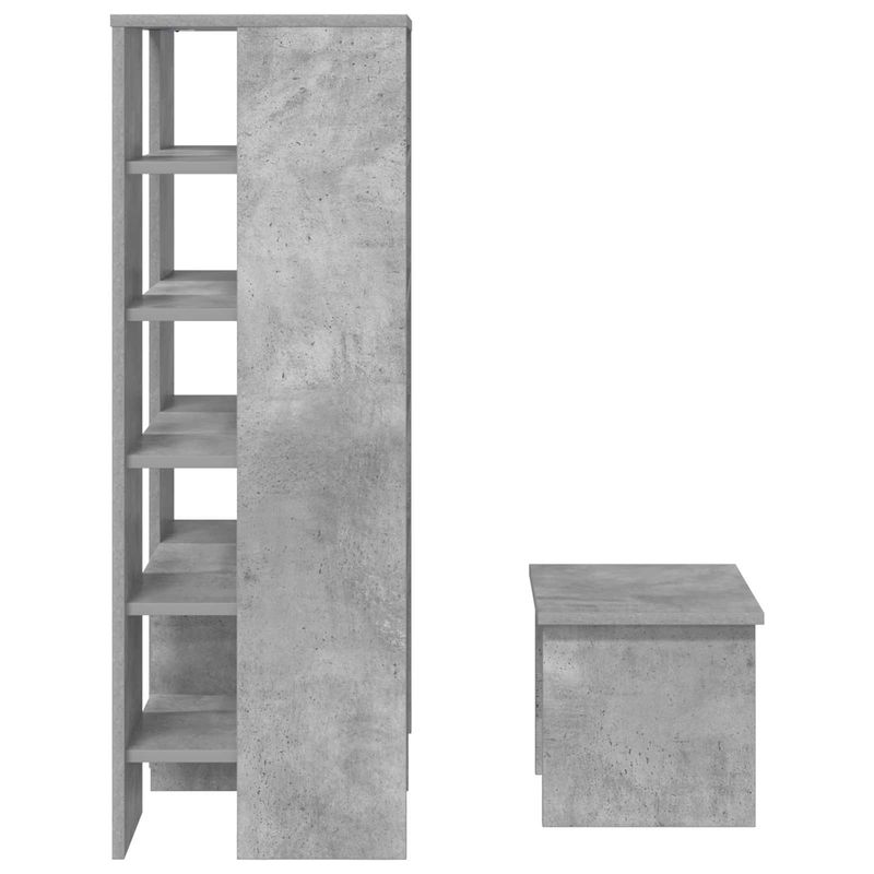 Casa si Gradina - Mobilier - Organizare si depozitare - Organizator incaltaminte - Dulap pentru pantofi cu raft 2 pcs Gri din beton Lemn compozit - Infinity.ro