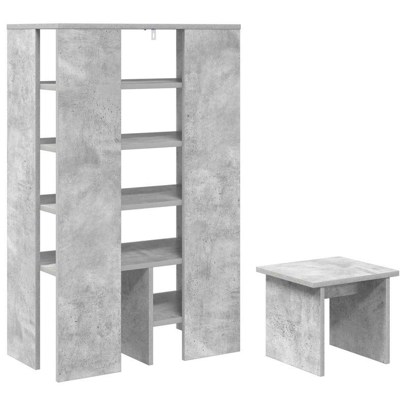 Casa si Gradina - Mobilier - Organizare si depozitare - Organizator incaltaminte - Dulap pentru pantofi cu raft 2 pcs Gri din beton Lemn compozit - Infinity.ro