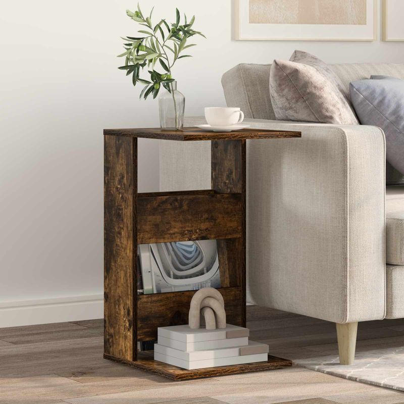 Casa si Gradina - Mobilier - Mese si birouri - Mese living - Masa laterala Stejar fumuriu 40 x 35 x 60,5 cm Lemn compozit - Infinity.ro