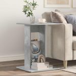 Casa si Gradina - Mobilier - Mese si birouri - Mese living - Masa laterala Gri din beton 45 x 40 x 62,5 cm Lemn compozit - Infinity.ro