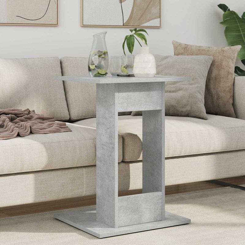 Casa si Gradina - Mobilier - Mese si birouri - Mese living - Masa laterala Gri din beton 45 x 40 x 62,5 cm Lemn compozit - Infinity.ro
