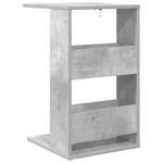 Casa si Gradina - Mobilier - Mese si birouri - Mese living - Masa laterala Gri din beton 40 x 35 x 60,5 cm Lemn compozit - Infinity.ro