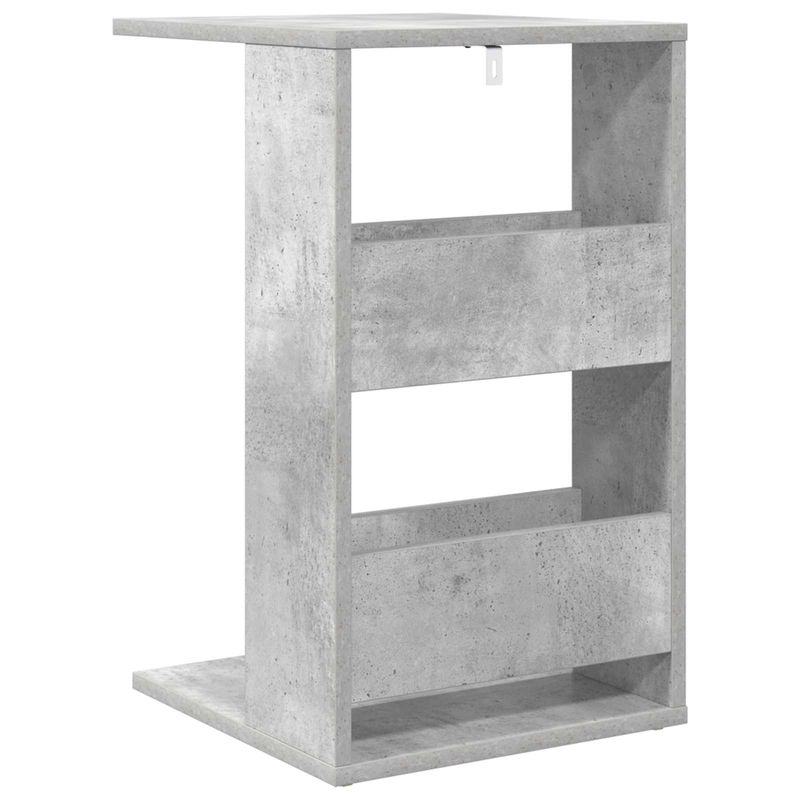 Casa si Gradina - Mobilier - Mese si birouri - Mese living - Masa laterala Gri din beton 40 x 35 x 60,5 cm Lemn compozit - Infinity.ro