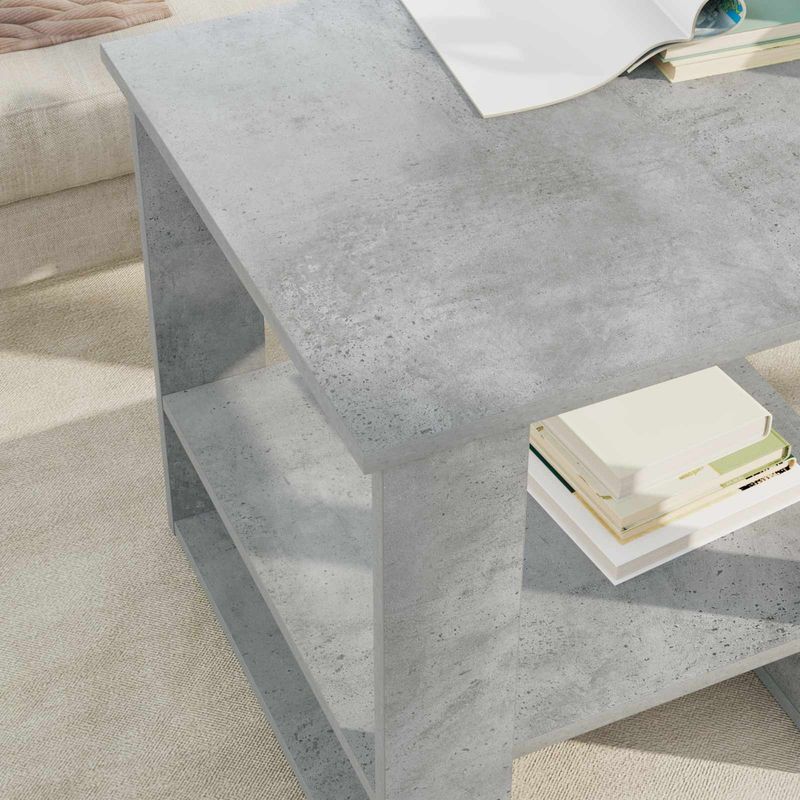 Casa si Gradina - Mobilier - Mese si birouri - Masute de cafea - Masa de cafea Gri din beton 51 x 50 x 50 cm Lemn compozit - Infinity.ro