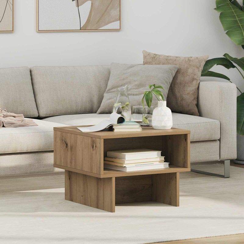 Casa si Gradina - Mobilier - Mese si birouri - Masute de cafea - Masa de cafea Stejar Artizanal 48 x 46 x 35 cm Lemn compozit - Infinity.ro