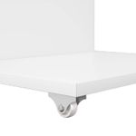 Casa si Gradina - Mobilier - Mese si birouri - Mese living - Masa laterala cu roata Alb 40 x 35 x 60 cm Lemn compozit - Infinity.ro