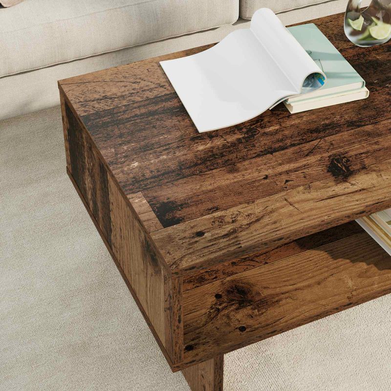 Casa si Gradina - Mobilier - Mese si birouri - Masute de cafea - Masa de cafea Lemn vechi 80 x 46 x 35 cm Lemn compozit - Infinity.ro