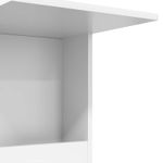 Casa si Gradina - Mobilier - Mese si birouri - Mese living - Masa laterala cu roata Alb 40 x 35 x 60 cm Lemn compozit - Infinity.ro