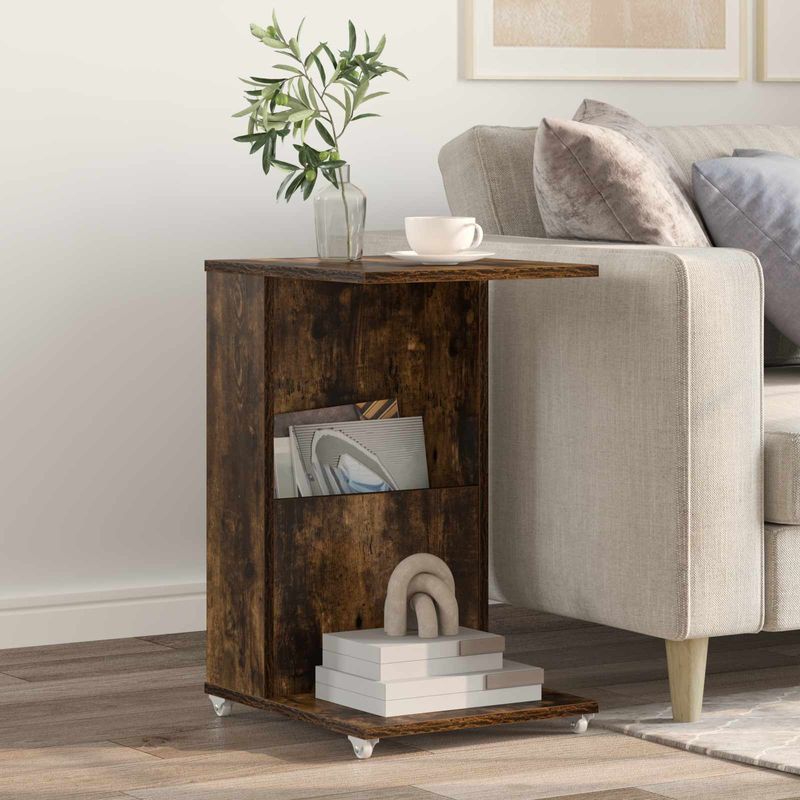 Casa si Gradina - Mobilier - Mese si birouri - Mese living - Masa laterala Stejar fumuriu 40 x 35 x 60 cm Lemn compozit - Infinity.ro