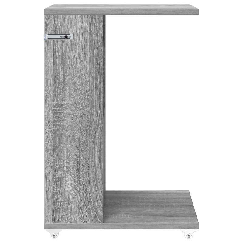 Casa si Gradina - Mobilier - Mese si birouri - Mese living - Masa laterala cu roata Gri Sonoma 40 x 35 x 60 cm Lemn compozit - Infinity.ro