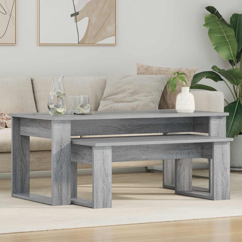 Casa si Gradina - Mobilier - Mese si birouri - Masute de cafea - Set de masute de cafea 2 pcs Gri Sonoma Lemn compozit - Infinity.ro