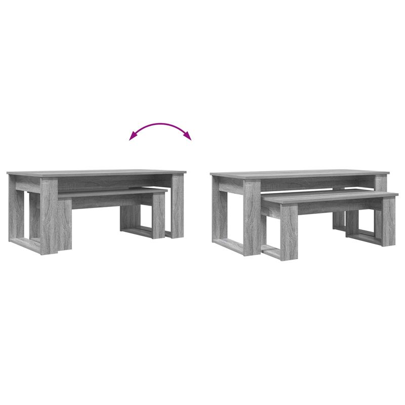 Casa si Gradina - Mobilier - Mese si birouri - Masute de cafea - Set de masute de cafea 2 pcs Gri Sonoma Lemn compozit - Infinity.ro
